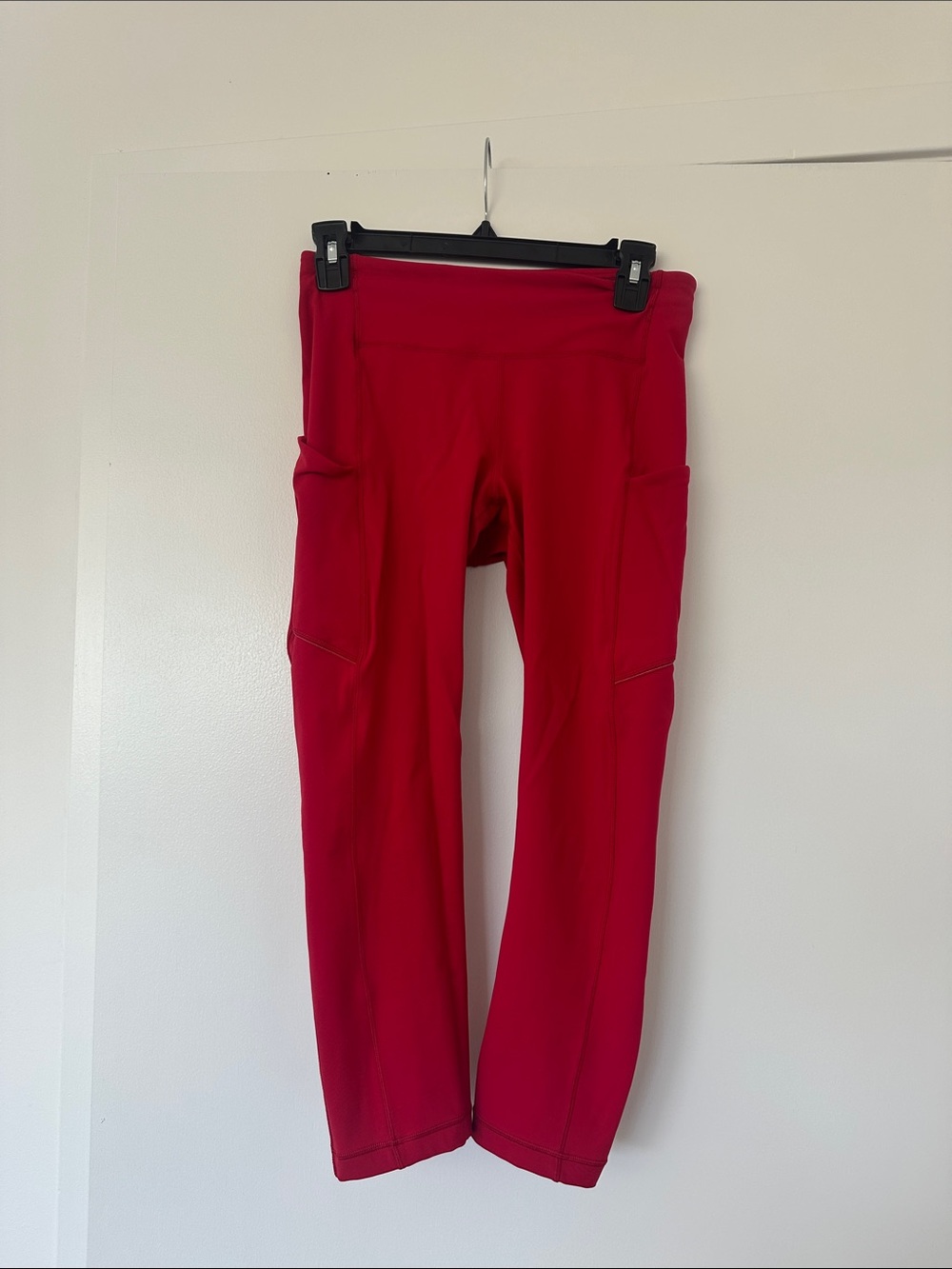 Lululemon Red Side-Pocket Capris